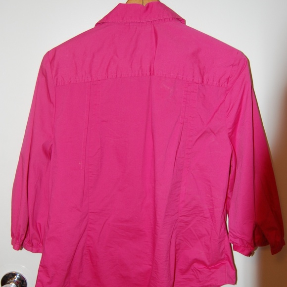 George Size L Stretch 3/4 Lantern Sleeve Button Up - Picture 2 of 4